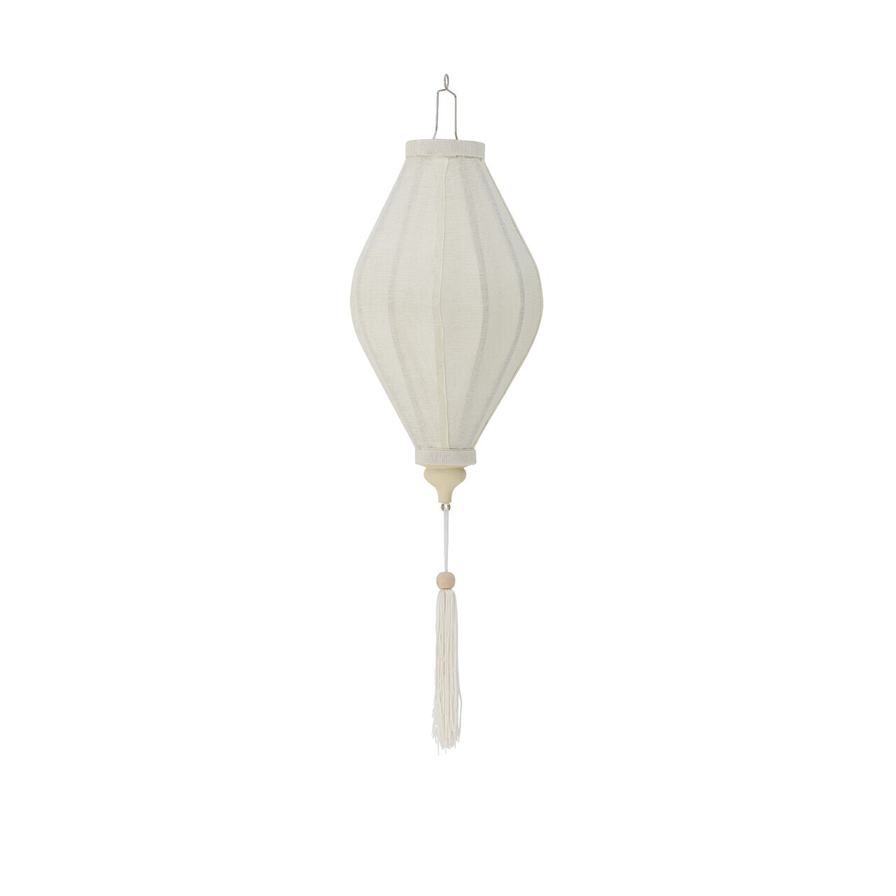 Decoratiune suspendata, Bloomingville, Pomp, 20x39 cm, poliester/bambus, alb - imagine 3